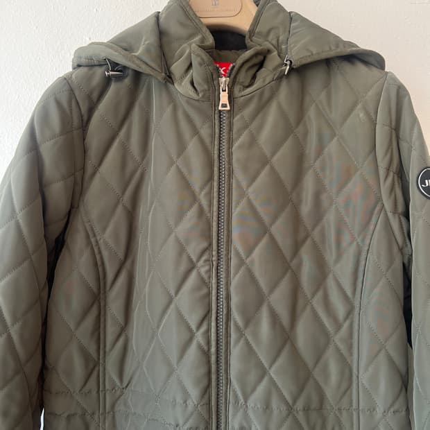 제이디엑스 JDX 여성 카키 누빔점퍼 후드집업점퍼