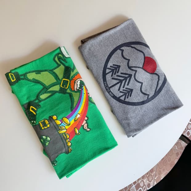 아메리칸 어페럴 U.S.A , 길단 반팔 두벌 일괄 (2XL, 3XL) 