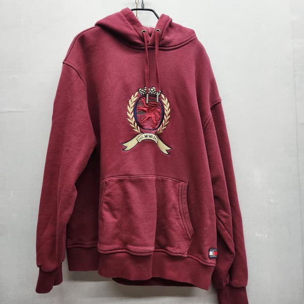 타미진스 크레스트 로고(센터/사이드) 버건디 후드M(XL)남여공용