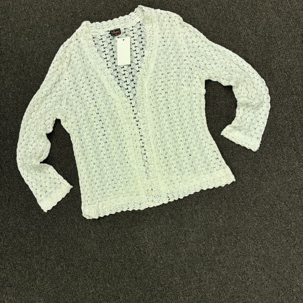 M)Japanese vintage 여성 펀칭 디자인 가디건(이염)