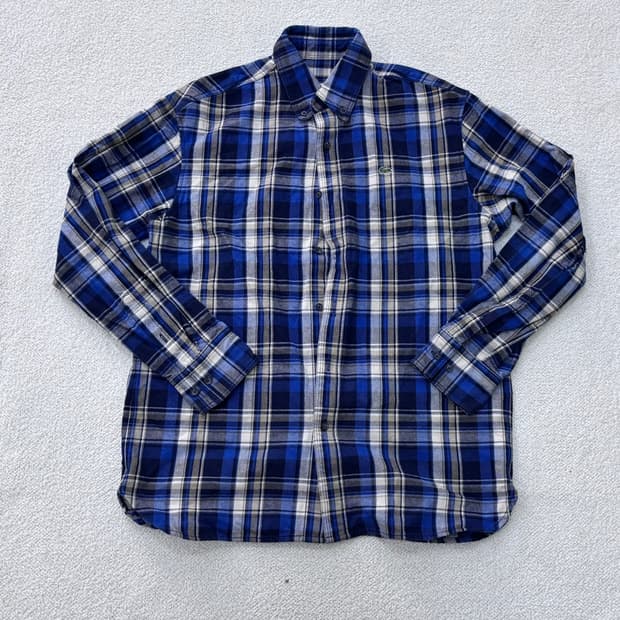 S 라코스테 플래드 플란넬 셔츠 0310E