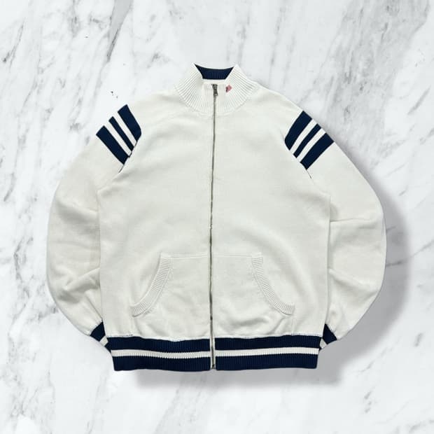 폴로 랄프로렌 진스 넥 로고 니트 집업