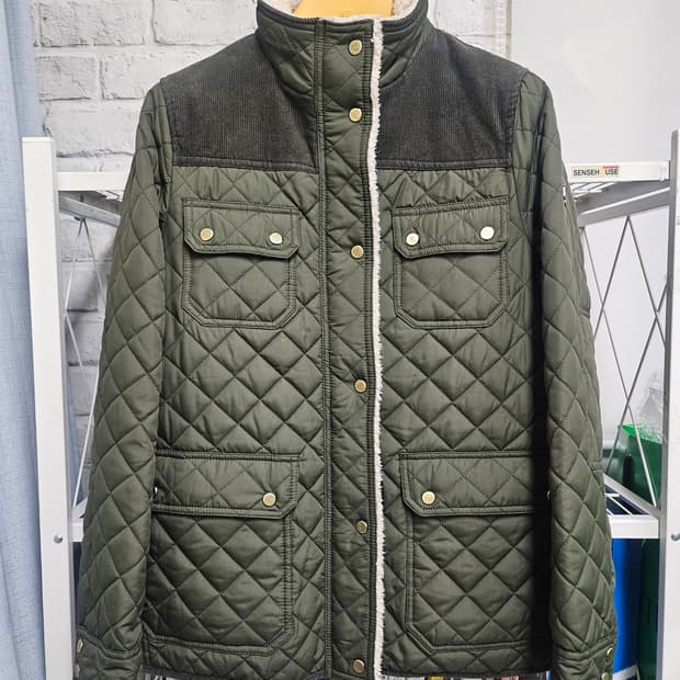 로렌랄프로렌 여성 누빔자켓 S 카키 퀼팅자켓 WL84