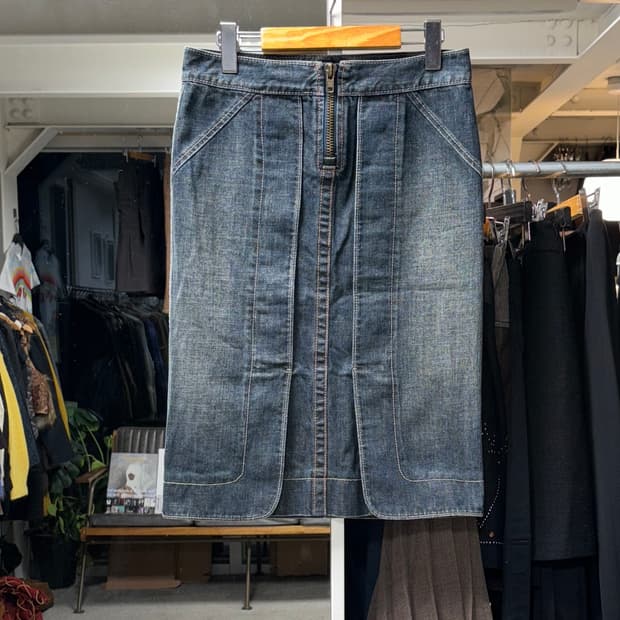 아르마니 익스체인지 데님 스커트