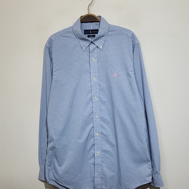 (L) 랄프로렌 폴로 남방 체크 셔츠 로고 캐주얼 