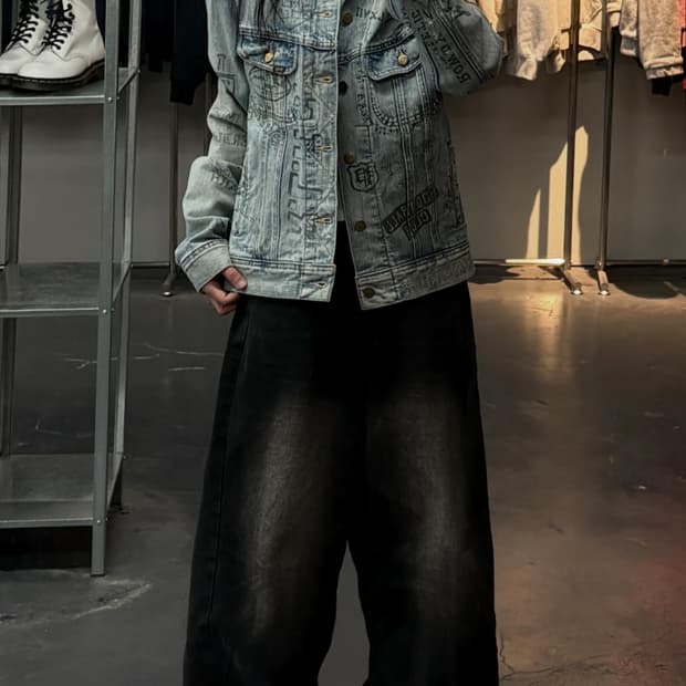 폴로랄프로렌 그래피티 데님 트러커자켓 A3606