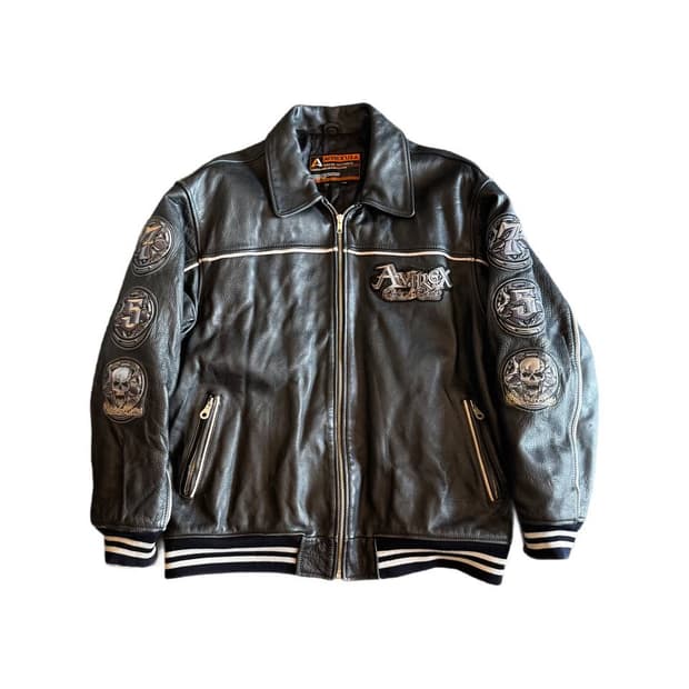 아비렉스 레더 바시티 자켓