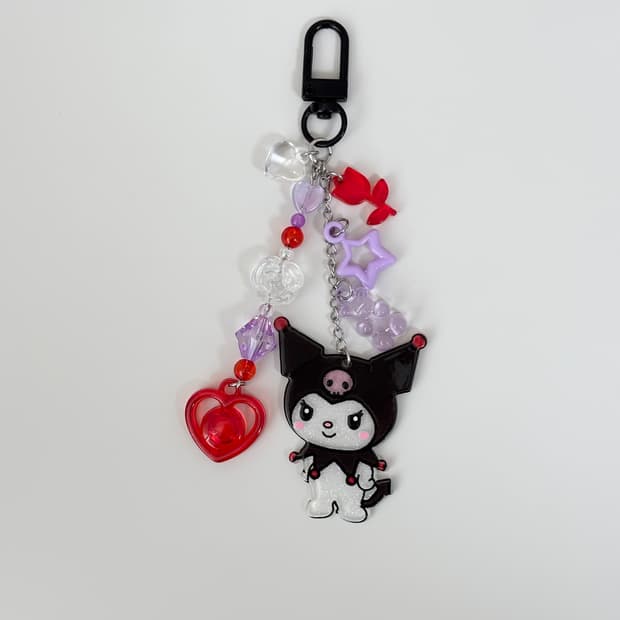 [@이벤트@] 산리오 핸드메이드 비즈 키링 쿠로미 키치 펑크 y2k