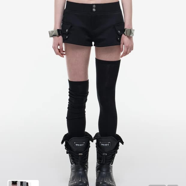 오퍼스0012 마이크로 카고 숏팬츠 블랙