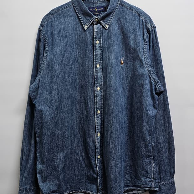 폴로랄프로렌 클래식핏 데님셔츠 XL