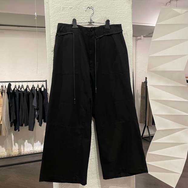 요지야마모토 레귤레이션 비대칭 와이드 팬츠