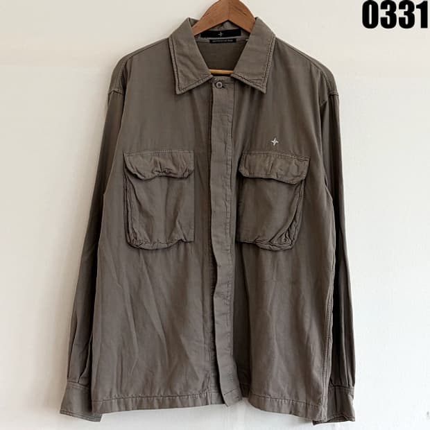 스톤아일랜드 코튼 셔츠 자켓 XL 0331