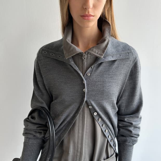 SAILOR BUTTON POINT KNIT CARDIGAN 