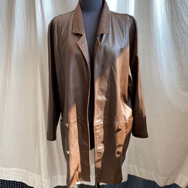 리얼레더 브라운 양면 카자켓(F)