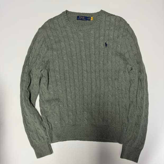 정품인증!! 폴로 랄프로렌 22년도 코튼 케이블 니트 L