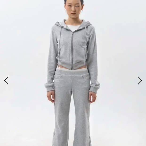 오운서 엔딩 부츠컷 스웻팬츠 그레이