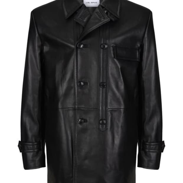 구매) 리젤서비스 LYJEL SEVICE 블랙 레더 카 코트