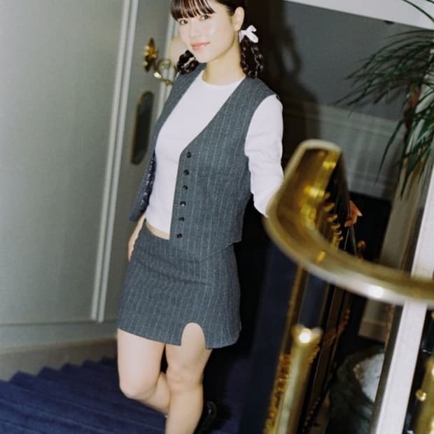 글로니 라나 울 베스트 그레이 xs/s