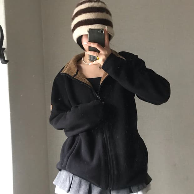 노페 블랙 후리스