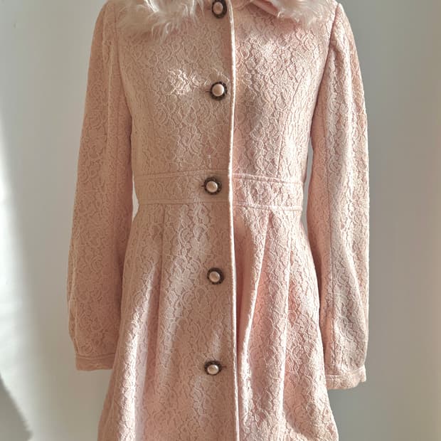 Lizlisa 히메갸루 플라워레이스 코트 로걀 양산형 일브 