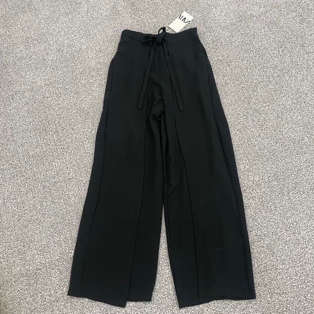 [S] 새상품 자라 쿨 터치 테크니컬 와이드 팬츠 0102HS1