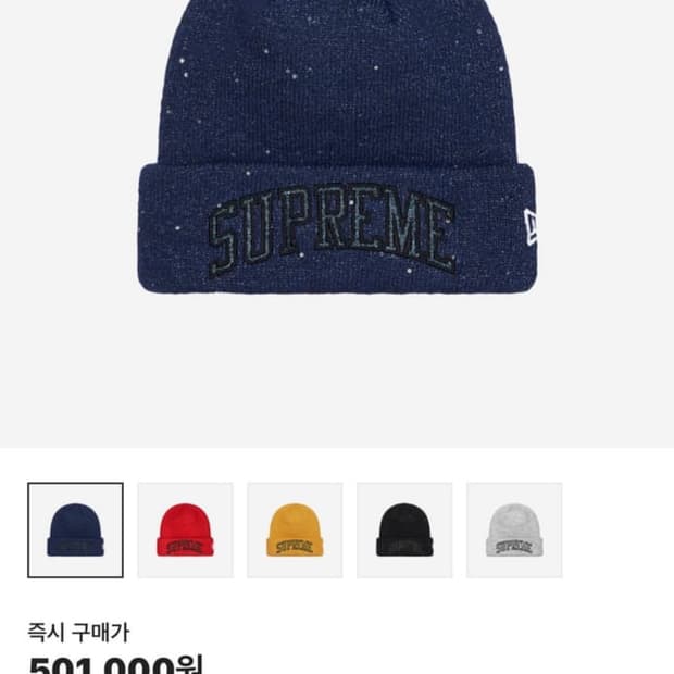 슈프림 뉴에라 비니 Supreme New Era Metallic
