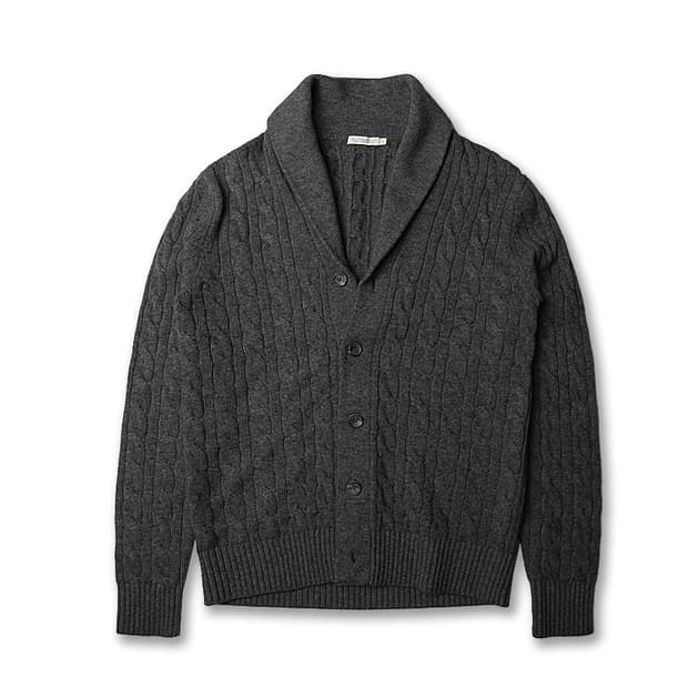 수트 서플라이 [Suit Supply] 울 캐시미어 꽈베기 숄카라 가디건