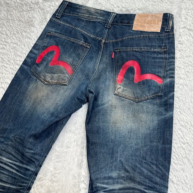 에비수 EVISU 청바지 32 페인트 데님