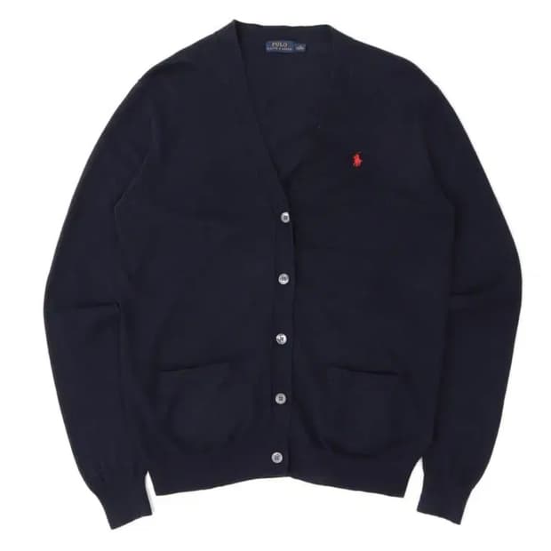폴로 가디건 네이비