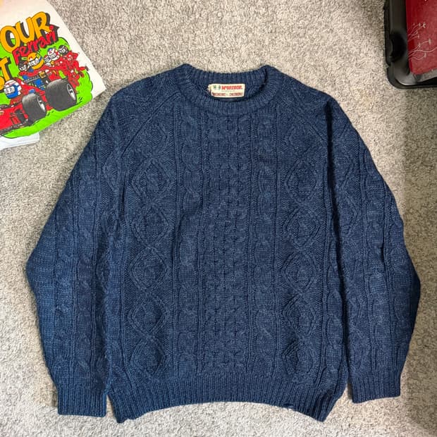 90s 맥그리거 울 케이블 니트