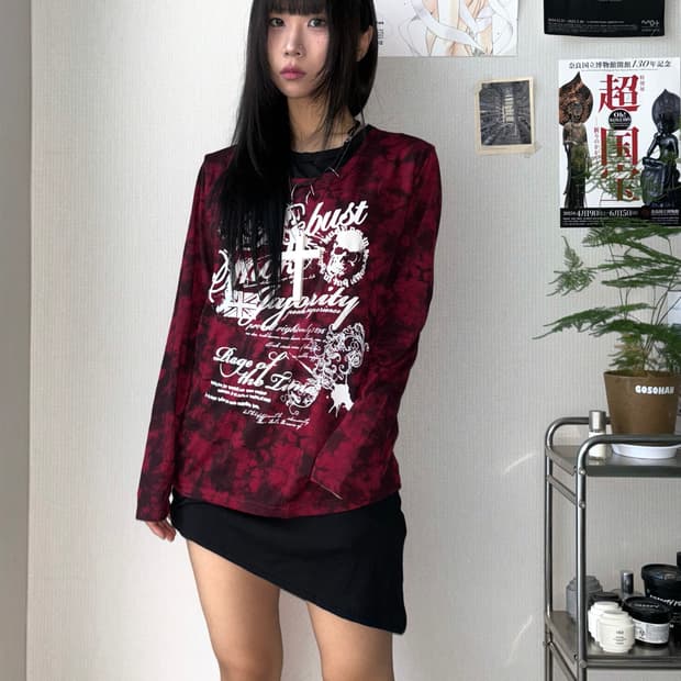 Beaumere 펑크 비대칭 롱슬리브