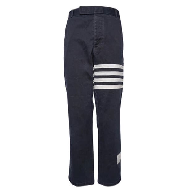 톰브라운 사선 언컨스트럭티드 치노 팬츠 네이비 (MTU245A)