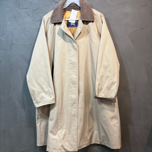 [12] BURBERRY 버버리 코듀로이 카라 베이지 트렌치 코트