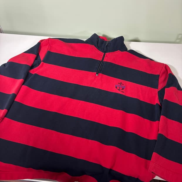 M 폴로 로렌 랄프로렌 빨남 코튼 단가라 반집업맨투맨