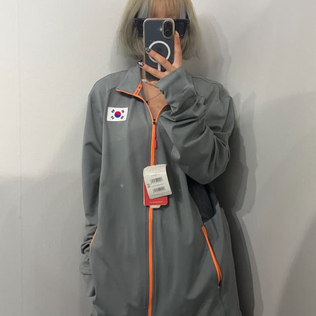 XL 새상품 노스페이스 팀 코리아 국가대표 트레이닝 자켓 그레이