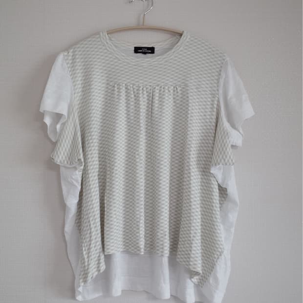 꼼데가르송 트리콧 Check Half T