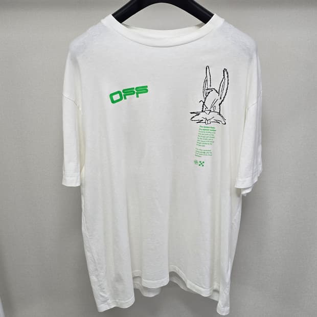 오프화이트 해리 버니 반팔 티셔츠 s사이즈 105 110 판매