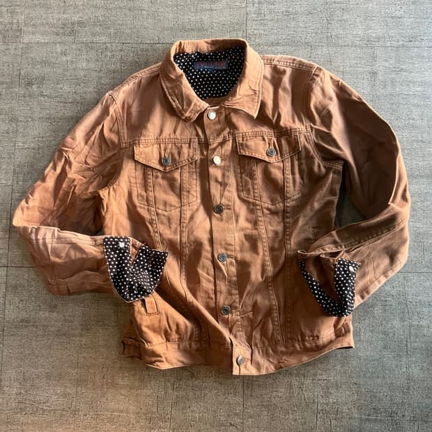 일본빈티지 Junglestorm 올드스쿨아메카지 땡땡이 트러커워크자켓