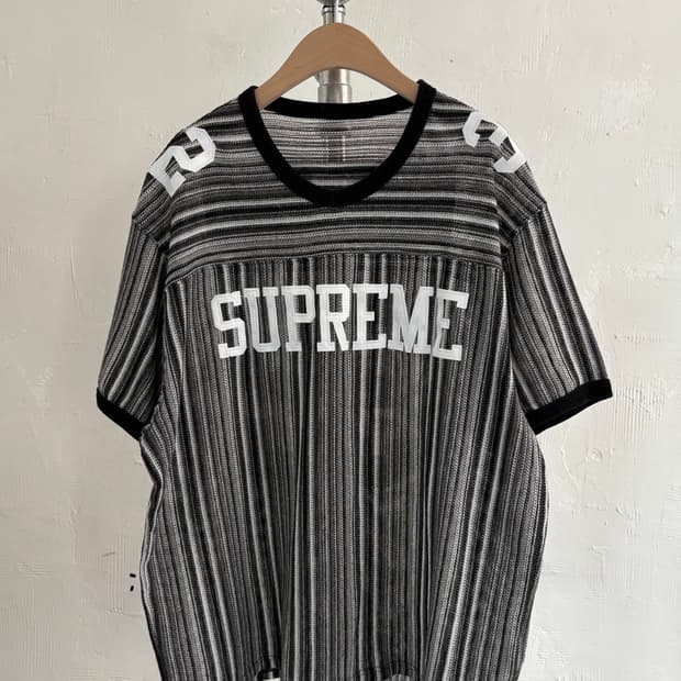 Supreme 슈프림 25SS 블랙 오픈 니트 풋볼 탑