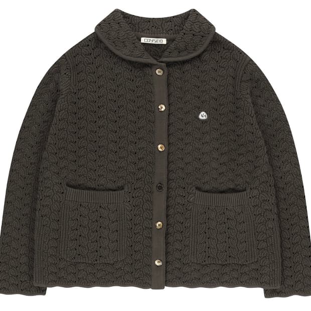코이세이오 WAVE KNIT CARDIGAN DARK BROWN