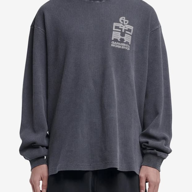 노매뉴얼 폴리테루 OVERDYED WAFFLE LONG SLEEVE