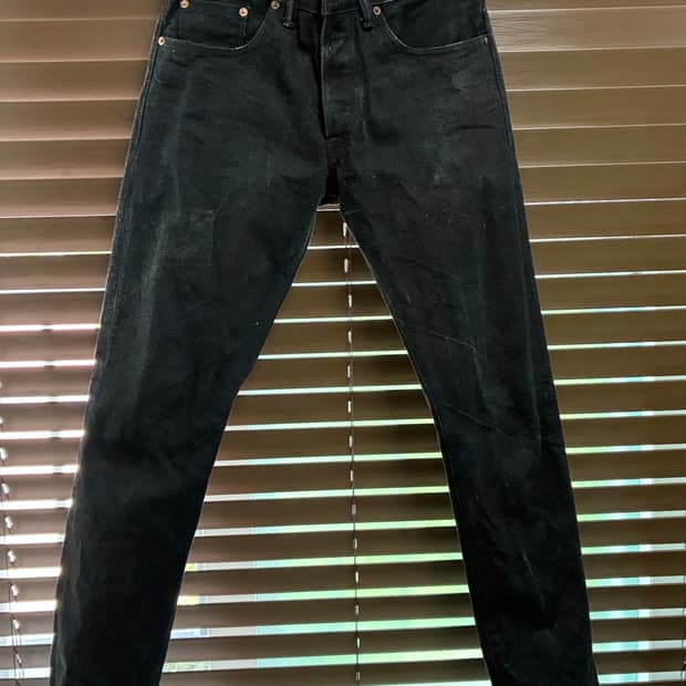 RRL 슬림핏 블랙온블랙 30/32