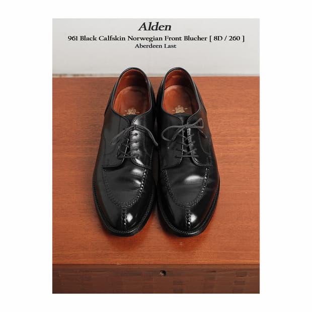 알든 961 8D(260사이즈) NST 블랙 카프 더비