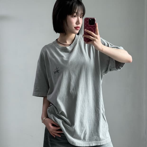 스투시 피그먼트 빅로고 반팔