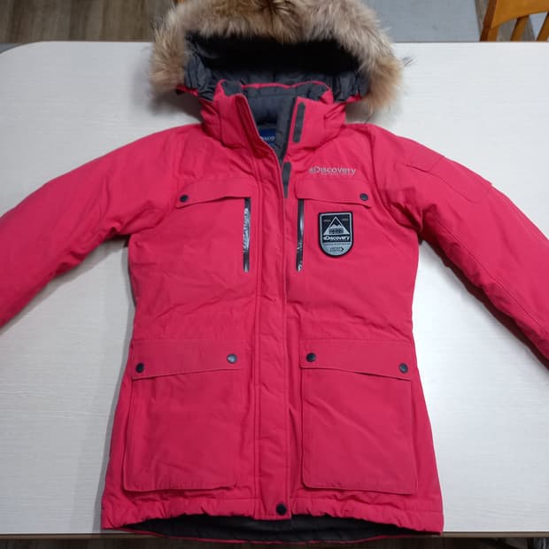 M90 디스커버리 구스다운 하프패딩 피치핑크 M-974 