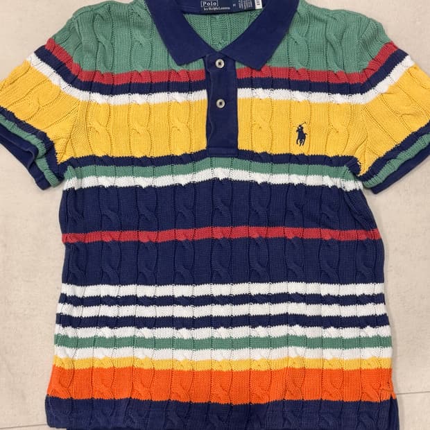 폴로 랄프로렌 케이블 반팔 니트