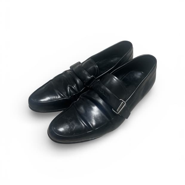 275) 프라다 로고 레더 가죽 로퍼