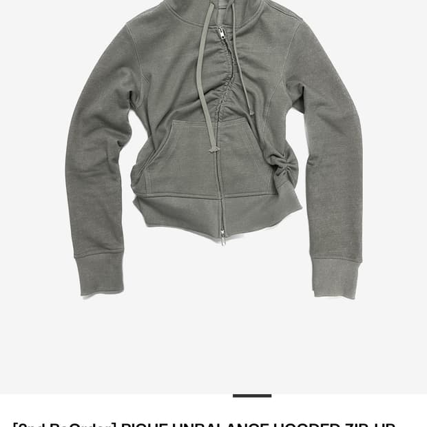 리게 unbalance hooded zip-up(grey)