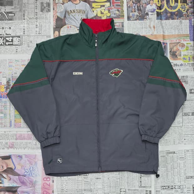 90's CCM 미네소타 와일드 윈드브레이커 L