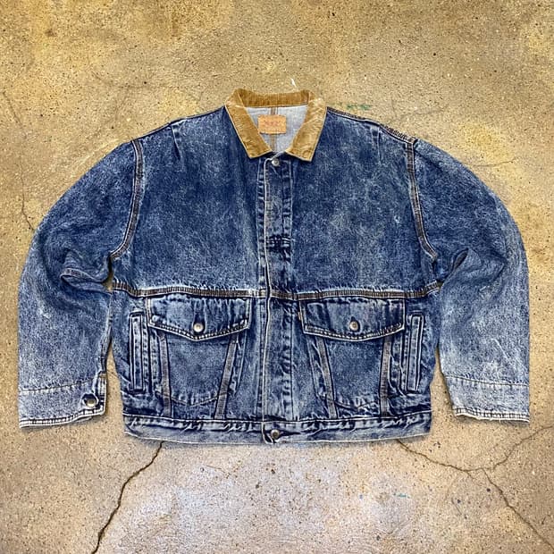 레어 90s Made in USA 빈티지 리바이스 블루종 데님자켓 청자켓